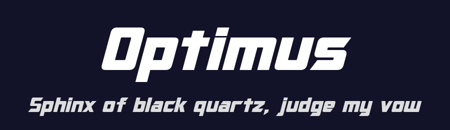 Optimus by Pixel Sagas — Display Font — thumbnail 2