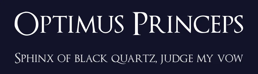 Optimus Princeps by Manfred Klein — Serif Font — thumbnail 2