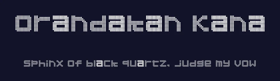 Orandakan Kana by www.jarchive.org — Display Font — thumbnail 2