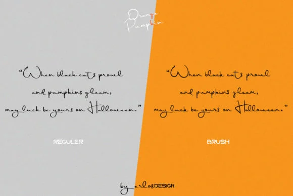 Orange Pumpkin Font by erlosDESIGN — Script Handwritten Font — thumbnail 9