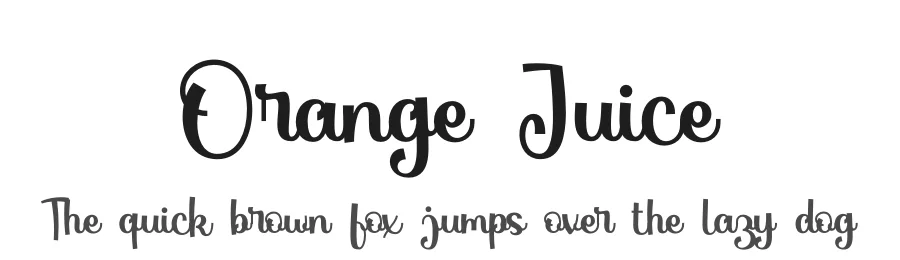 Orange Juice by Toko Laris Djaja — Script Handwritten Font