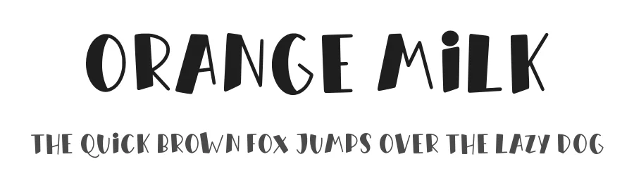 Orange Milk by Almarkhatype — Decorative Font