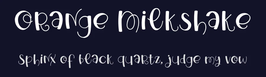 Orange Milkshake by Airotype — Script Handwritten Font — thumbnail 2