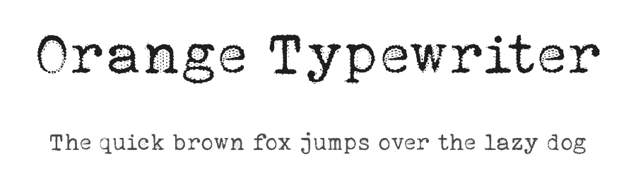 Orange Typewriter