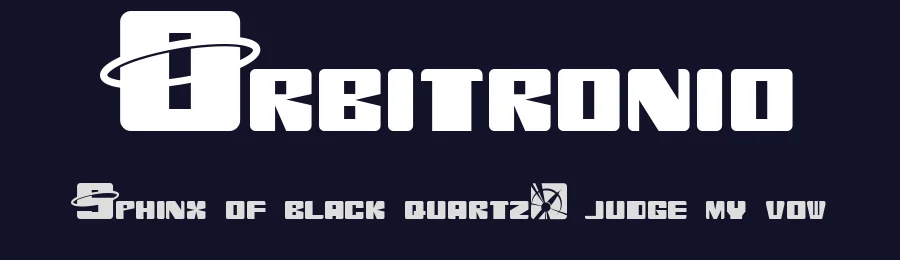 Orbitronio by Etherbrian — Display Font — thumbnail 2