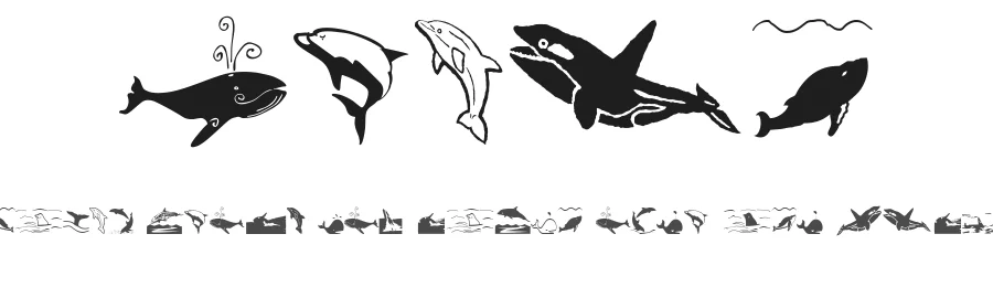 Orcas by Manfred Klein — Dingbats Font
