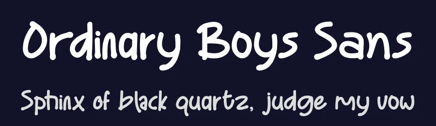 Ordinary Boys Sans by PutraCetol Studio — Sans Serif Font — thumbnail 2