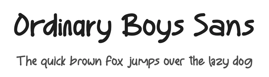 Ordinary Boys Sans by PutraCetol Studio — Sans Serif Font