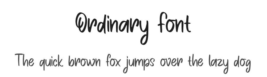 Ordinary Font
