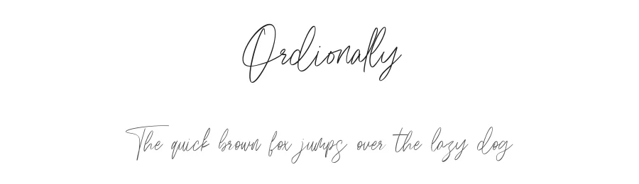 Ordionally