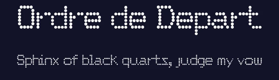 Ordre de Depart by Maelle.K | Thomas Boucherie — Display Font — thumbnail 2