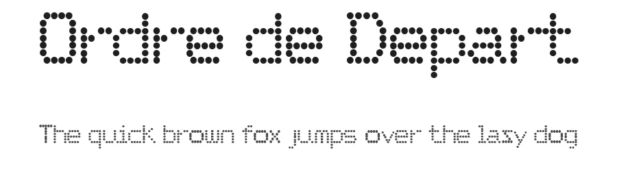 Ordre de Depart by Maelle.K | Thomas Boucherie — Display Font