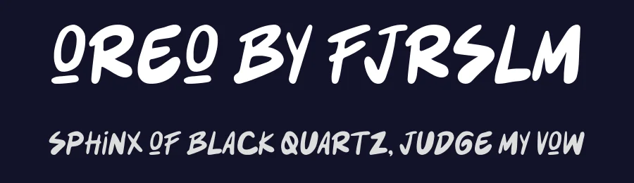 Oreo By Fjrslm by Fajarrusalem Ramadhan — Decorative Font — thumbnail 2