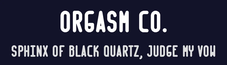 Orgasm Co. by Woodcutter — Sans Serif Font — thumbnail 2