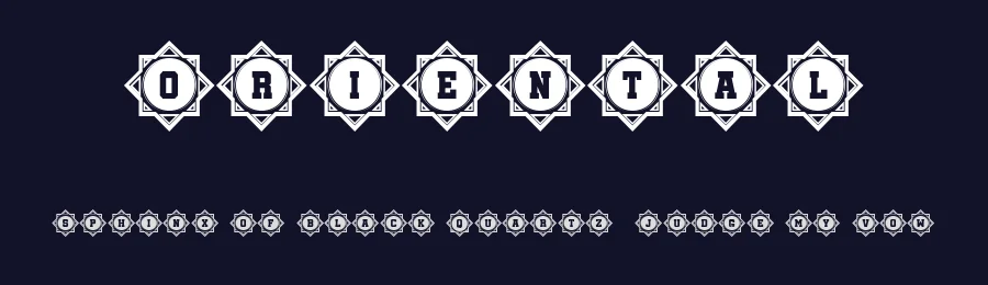Oriental by Vladimir Nikolic — Decorative Font — thumbnail 2
