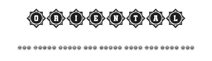 Oriental by Vladimir Nikolic — Decorative Font
