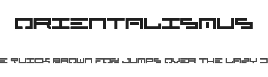 Orientalismus by Woodcutter — Display Font