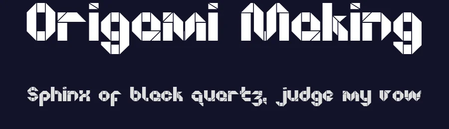 Origami Making by makingDigital — Display Font — thumbnail 2