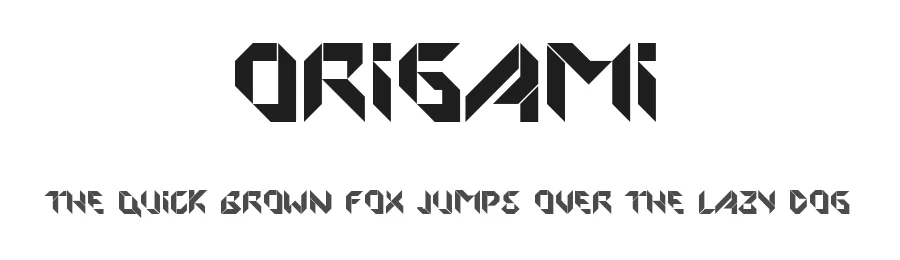 Origami by Peter Fritzsche — Display Font