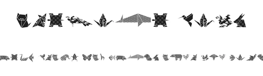 Origami Bats by Lauren Ashpole — Dingbats Font