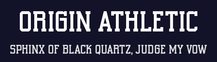 Origin Athletic by HansCo — Decorative Font — thumbnail 2