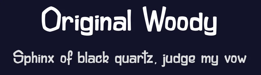 Original Woody by dcoxy - Greg Medina — Decorative Font — thumbnail 2
