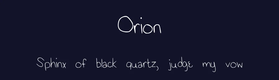 Orion by Arianna Godinez — Script Handwritten Font — thumbnail 2