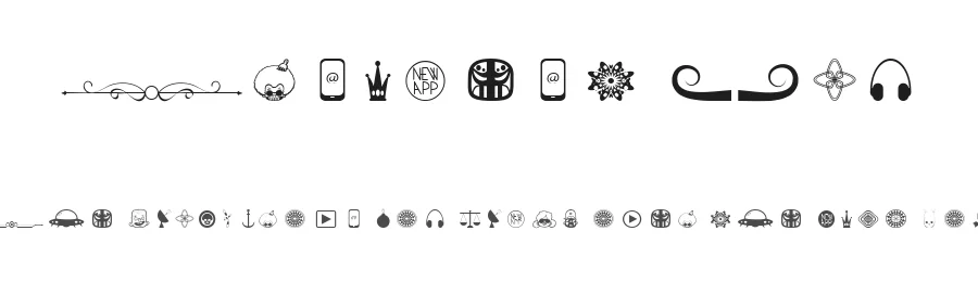 Ornament Mix by dcoxy - Greg Medina — Dingbats Font