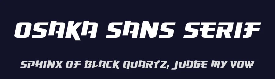 Osaka Sans Serif by Vic Fieger — Decorative Font — thumbnail 2