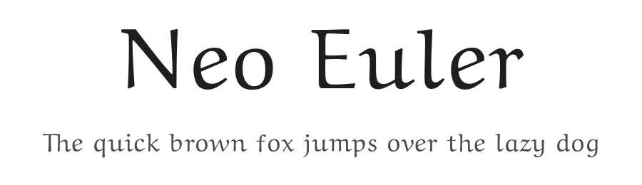 Neo Euler by Hermann Zapf — Display Font