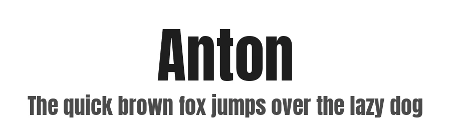 Anton by Vernon Adams — Display Font