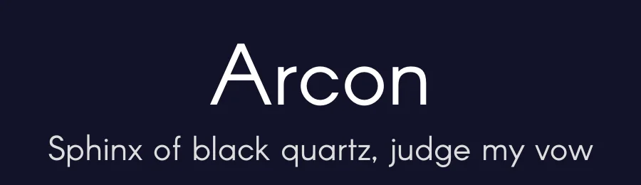 Arcon by Zarthwork — Sans Serif Font — thumbnail 2