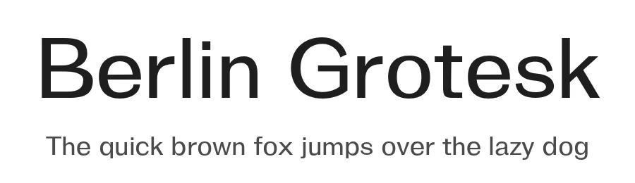 Berlin Grotesk by Christopher Dalamagas — Sans Serif Font