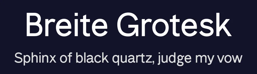 Breite Grotesk by Nicolas Franck Pauly — Sans Serif Font — thumbnail 2