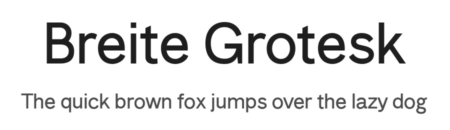 Breite Grotesk by Nicolas Franck Pauly — Sans Serif Font