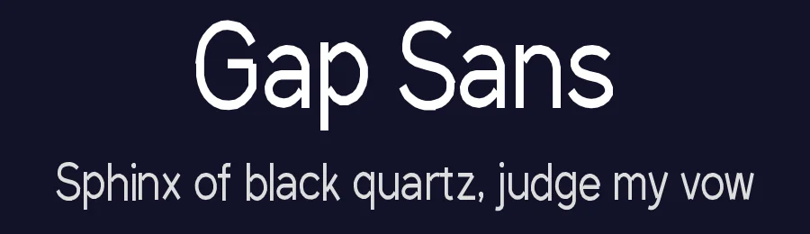 Gap Sans by Alexandre Liziard, Étienne Ozeray — Display Font — thumbnail 2