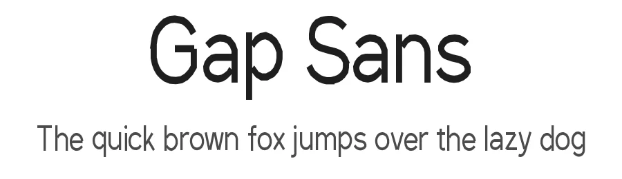 Gap Sans by Alexandre Liziard, Étienne Ozeray — Display Font
