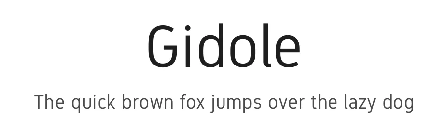 Gidole by Andreas Larsen — Display Font