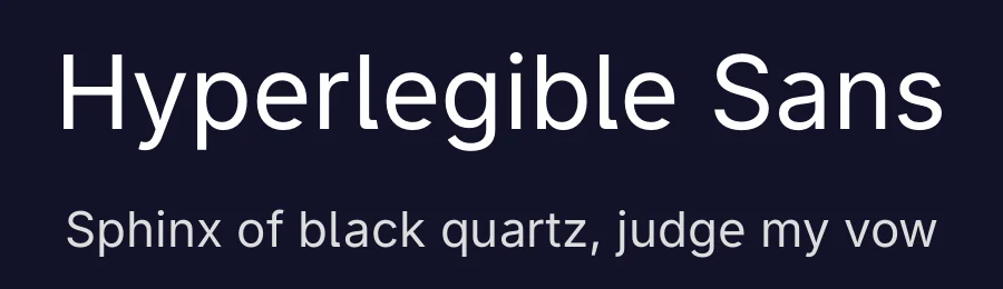 Hyperlegible Sans by Matthew Stephens — Sans Serif Font — thumbnail 2