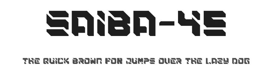 SAIBA-45 by Yuurin Bee — Display Font