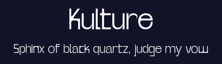 Kulture by Leonit Gashi — Display Font — thumbnail 2