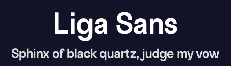 Liga Sans by Nathan Laurent — Sans Serif Font — thumbnail 2