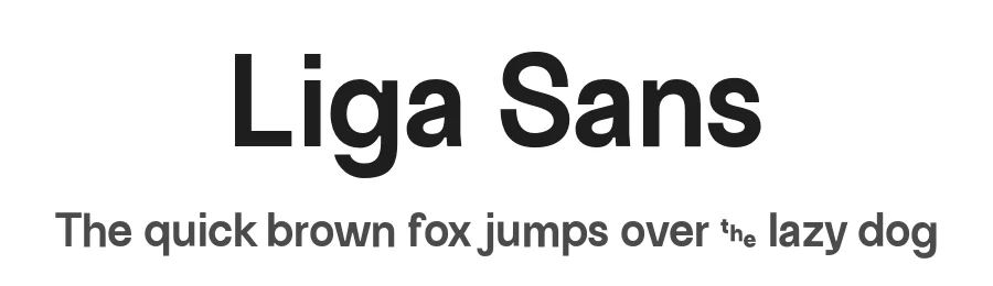 Liga Sans by Nathan Laurent — Sans Serif Font