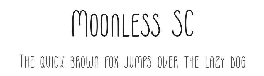 Moonless SC by Franzi Draws — Display Font