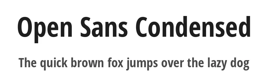 Open Sans Condensed by Ascender Fonts — Sans Serif Font
