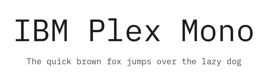 IBM Plex Mono by Mike Abbink, Bold Monday — Display Font