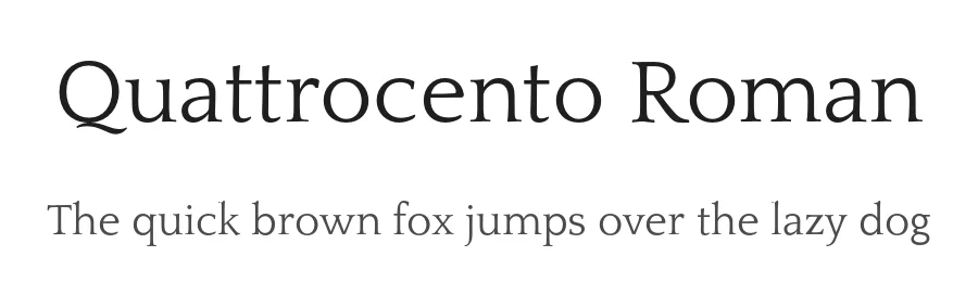 Quattrocento Roman by Impallari Type — Serif Font
