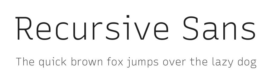 Recursive Sans by Arrow Type — Sans Serif Font