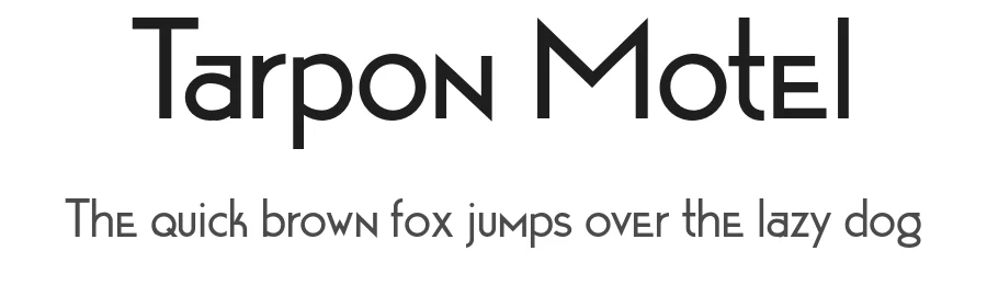 Tarpon Motel by Barry Stock — Sans Serif Font