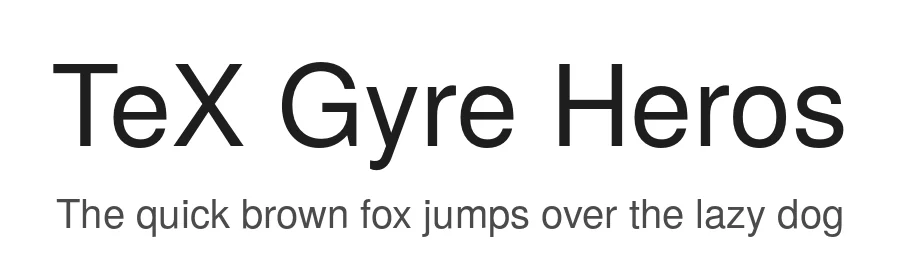 TeX Gyre Heros by Bogusław Jackowski, Janusz M. Nowacki (GUST e-foundry) — Sans Serif Font